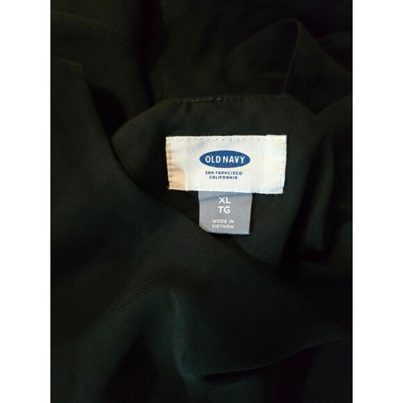 Old Navy Double Layer Chiffon Tank Black Sheer whimsygoth chic glam elegant - Picture 4 of 7